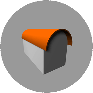 Barrel roof PV mounting