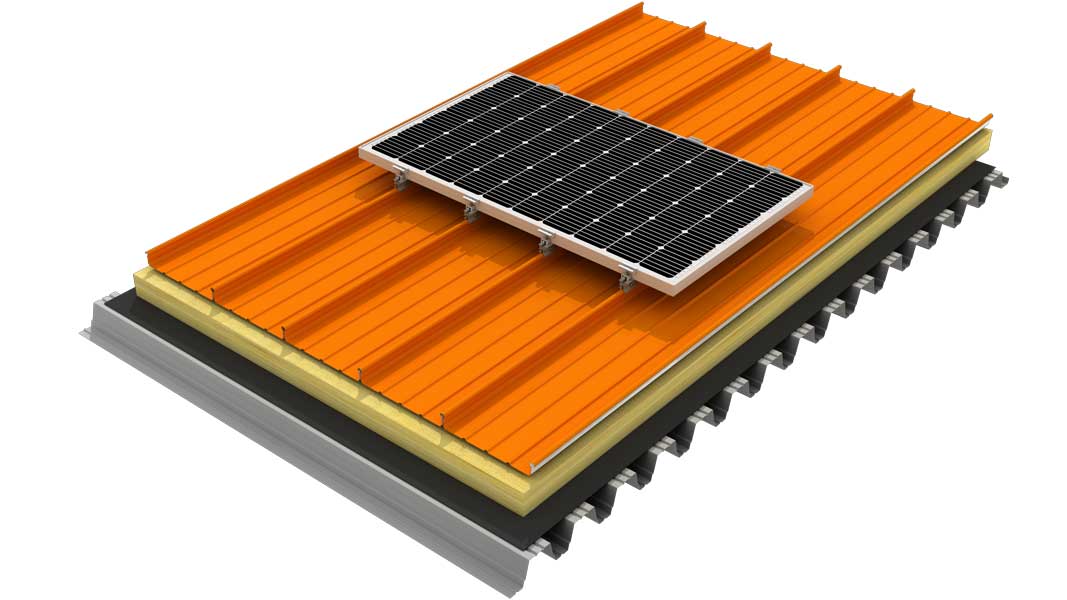 Kalzip clamps for PV mounting